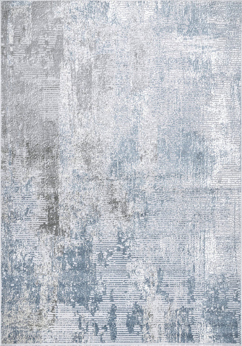 Recycled Blue Abstract Area Rug 152x244 cm