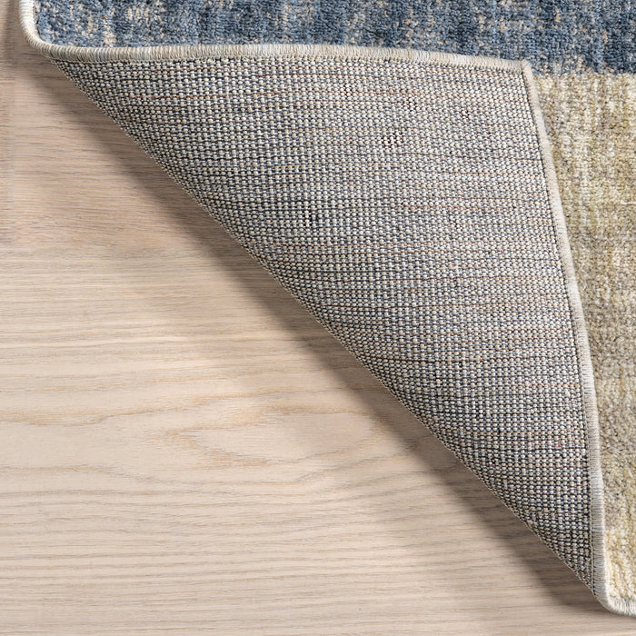 Recycled Blue Circle Area Rug 120 cm