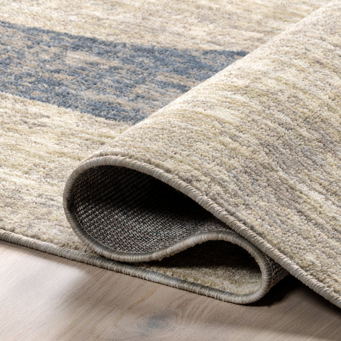 Recycled Blue Circle Area Rug 120 cm