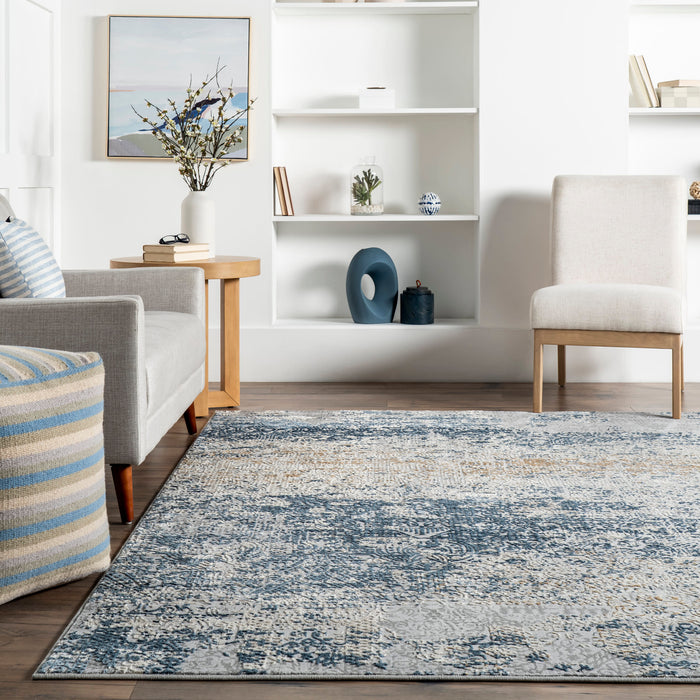 Recycled Blue Jungle Area Rug 160x230 cm