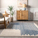 Recycled Blue Striped Area Rug 152x244 cm