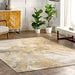 Recycled Gold Abstract Area Rug 150x240 cm