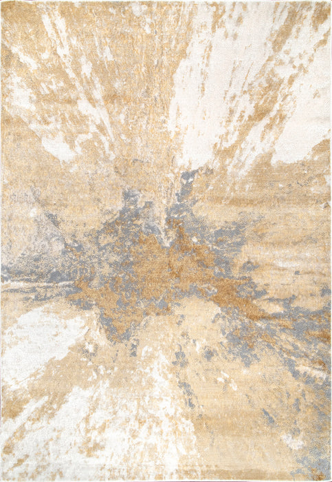 Recycled Gold Abstract Area Rug 150x240 cm