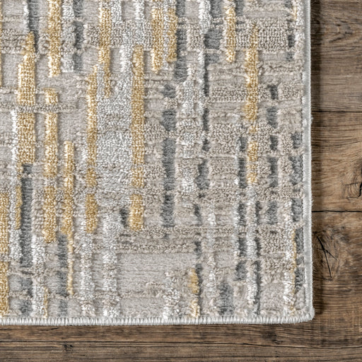 Recycled Gold Crosshatch Area Rug 150 x 240 cm