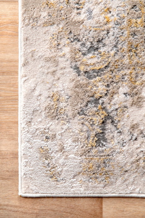 Recycled Gold Medallion Area Rug 140x200 cm