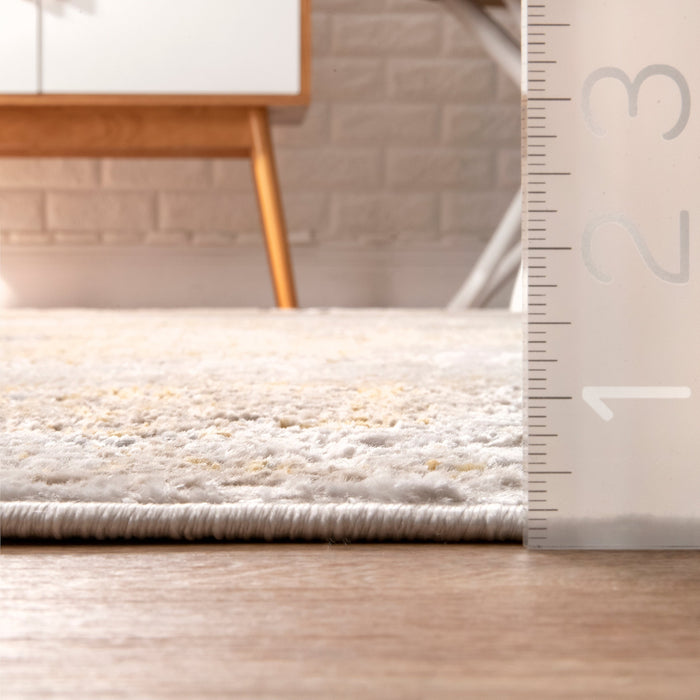 Recycled Gold Medallion Area Rug 140x200 cm