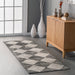 Recycled Grey Checkerboard Area Rug 160x230 cm