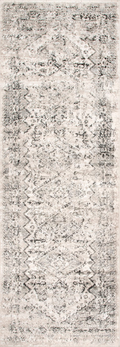 Recycled Grey Medallion Area Rug 140x200 cm