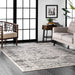 Recycled Grey Medallion Area Rug 160x230 cm