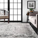 Recycled Grey Medallion Area Rug 160x230 cm