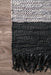 Recycled Leather Fringe Area Rug 160x230 cm Silver