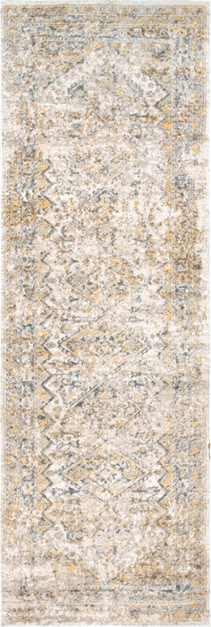 Recycled Medallion Area Rug in Gold 160x230 cm
