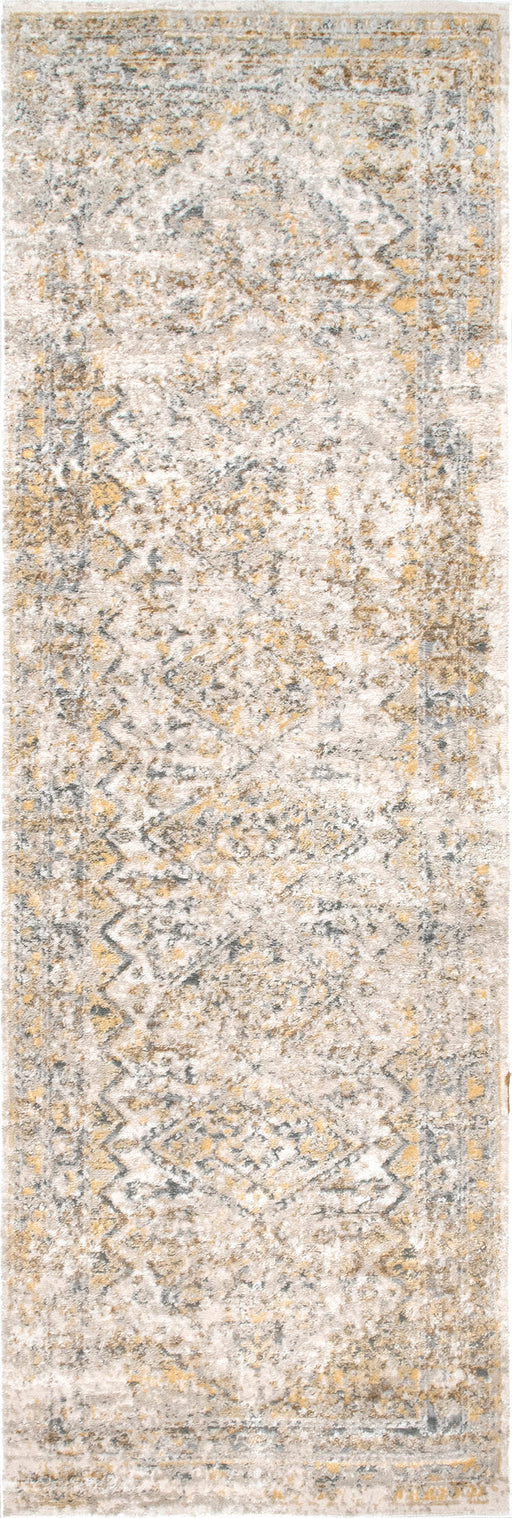 Recycled Medallion Area Rug in Gold 160x230 cm