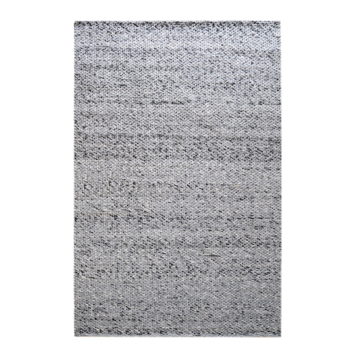 Recycled PET Cotton Indoor Outdoor Rug in Dark Grey and Taupe