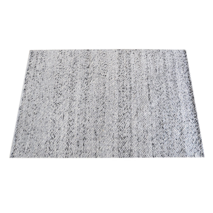 Recycled PET Cotton Indoor Outdoor Rug in Dark Grey and Taupe