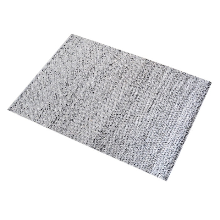 Recycled PET Cotton Indoor Outdoor Rug in Dark Grey and Taupe