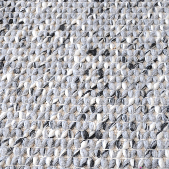 Recycled PET Cotton Indoor Outdoor Rug in Dark Grey and Taupe
