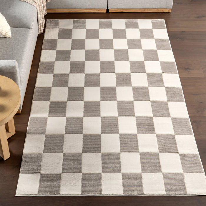 Recycled PET Yarn Washable Cream Textured Rug 140x200 cm
