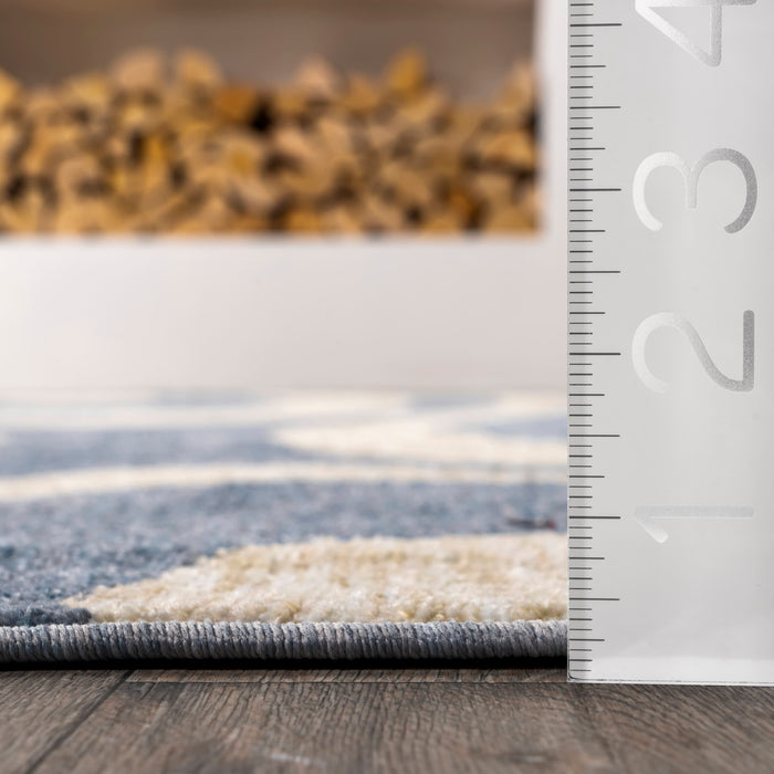 Recycled Retro Area Rug in Blue 160 cm