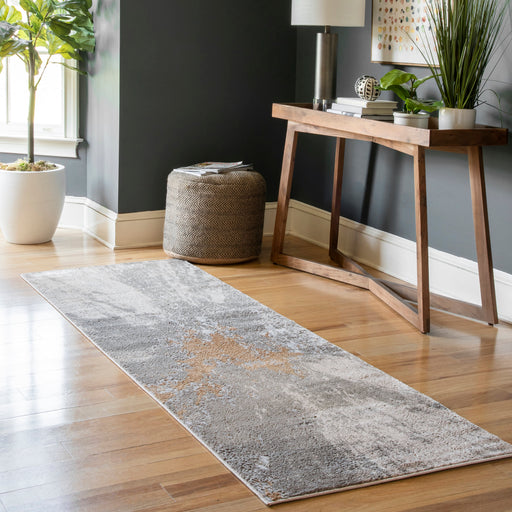 Recycled Silver Abstract Area Rug 160x230 cm