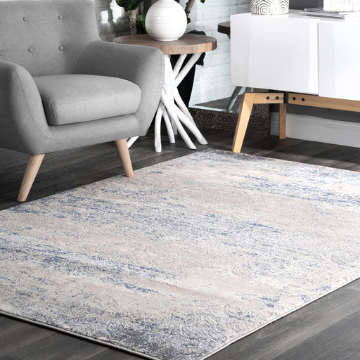 Recycled Silver Abstract Area Rug 160x230 cm