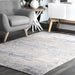 Recycled Silver Abstract Area Rug 160x230 cm