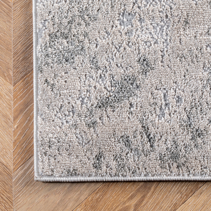 Recycled Silver Abstract Area Rug 160x230 cm