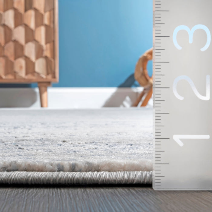 Recycled Silver Abstract Area Rug 160x230 cm