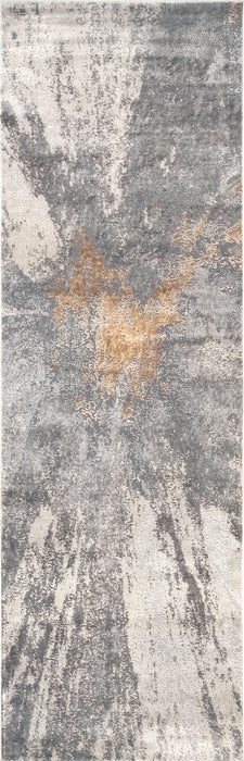Recycled Silver Abstract Area Rug 160x230 cm