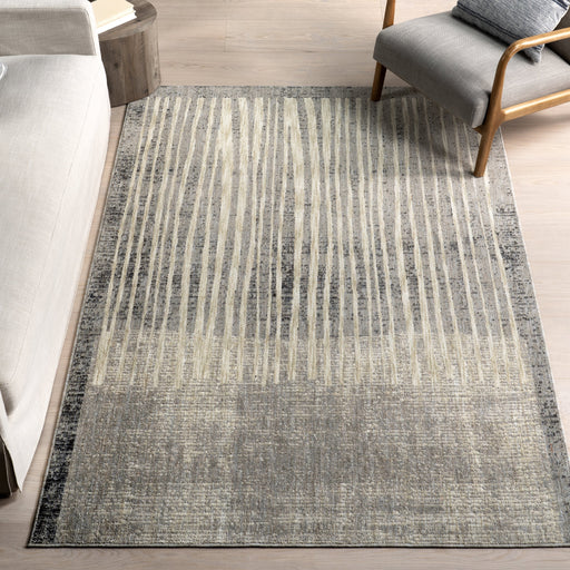 Recycled Stripes Area Rug 160cm Grey