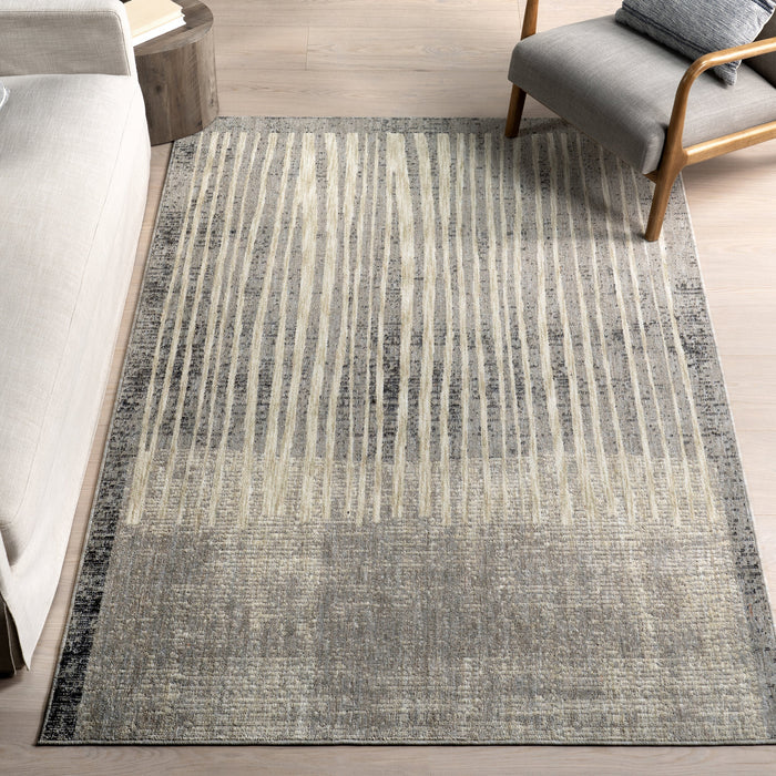 Recycled Stripes Area Rug 160cm Grey