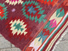 Red Kilim Vintage Rug 112cm x 69cm Handwoven from Turkey
