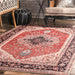 Red Oriental Medallion Area Rug 160x230 cm