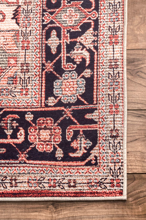 Red Oriental Medallion Area Rug 160x230 cm