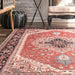 Red Oriental Medallion Area Rug 160x230 cm