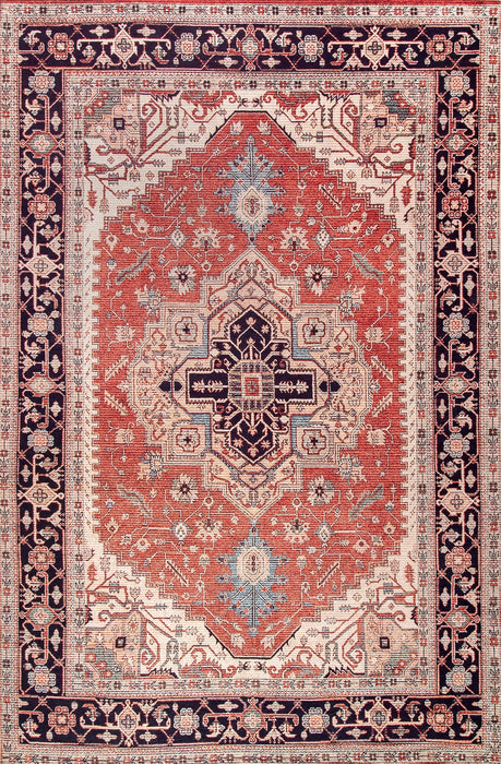 Red Oriental Medallion Area Rug 160x230 cm