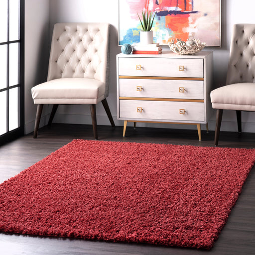 Tappeto rosso a pelo lungo 120x180 cm, decorazione Home elegante e durevole