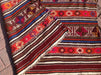 Red Striped Vintage Kilim Rug 251 cm x 162 cm Handwoven