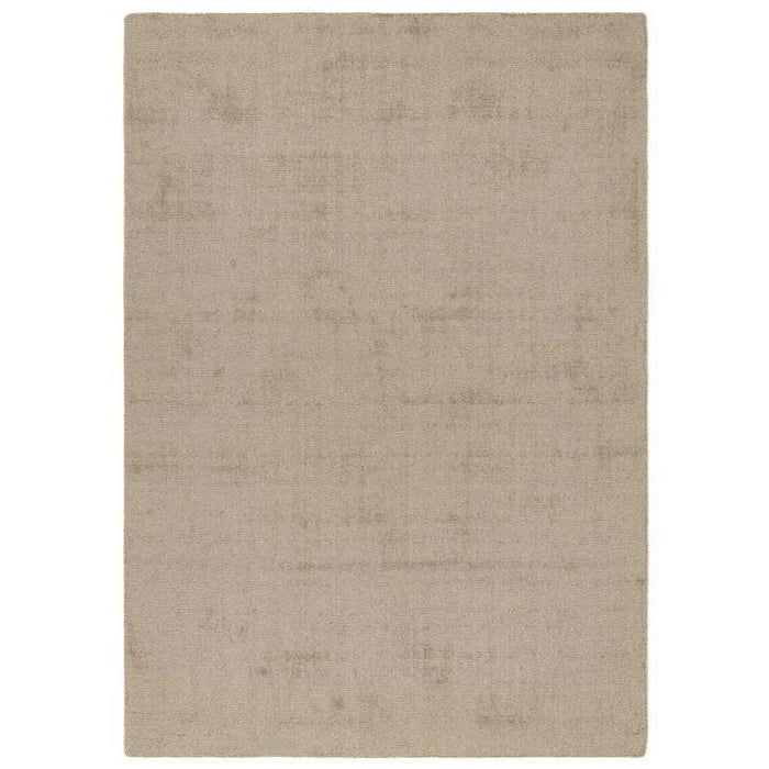 Reef Modern Plain Dye Soft Eco-Friendly Recycled Easy Care Durable Beige Rug