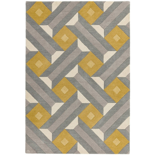 Recif RF01 Motivul Geometric Modern țesut manual Ocher/Grey/Cream/Multicolour Covor