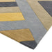 Reef RF02 Big Zig Modern Geometric Hand-Woven Wool Ochre/Grey/Charcoal/Taupe Multicolour Rug