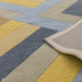 Reef RF02 Big Zig Modern Geometric Hand-Woven Wool Ochre/Grey/Charcoal/Taupe Multicolour Rug