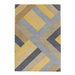 Reef RF02 Big Zig Modern Geometric Hand-Woven Wool Ochre/Grey/Charcoal/Taupe Multicolour Rug