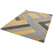 Reef RF02 Big Zig Modern Geometric Hand-Woven Wool Ochre/Grey/Charcoal/Taupe Multicolour Rug