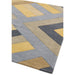 Reef RF02 Big Zig Modern Geometric Hand-Woven Wool Ochre/Grey/Charcoal/Taupe Multicolour Rug