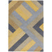 Reef RF02 Big Zig Modern Geometric Hand-Woven Wool Ochre/Grey/Charcoal/Taupe Multicolour Runner