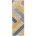 Reef RF02 Big Zig Modern Geometric Hand-Woven Wool Ochre/Grey/Charcoal/Taupe Multicolour Runner