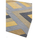 Reef RF02 Big Zig Modern Geometric Hand-Woven Wool Ochre/Grey/Charcoal/Taupe Multicolour Runner