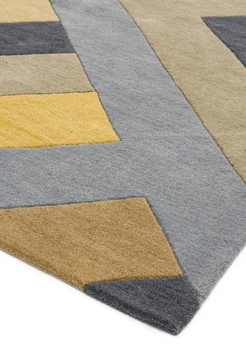 Reef RF02 Big Zig Ochre Grey Rug
