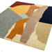 Reef RF14 Abstract Modern Collage Hand-Woven Wool Beige/Grey/Taupe/Muted Multicolour Rug